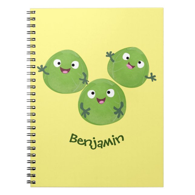 Gemüsesorten von Funny Brussels Cartoon Notizblock (Vorderseite)