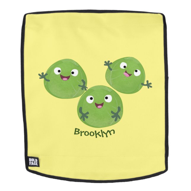 Gemüsesorten von Funny Brussels Cartoon Rucksack (Abnehmbare Front)