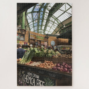Gemüsestand am Borough Market, London, Vereinigtes Puzzle