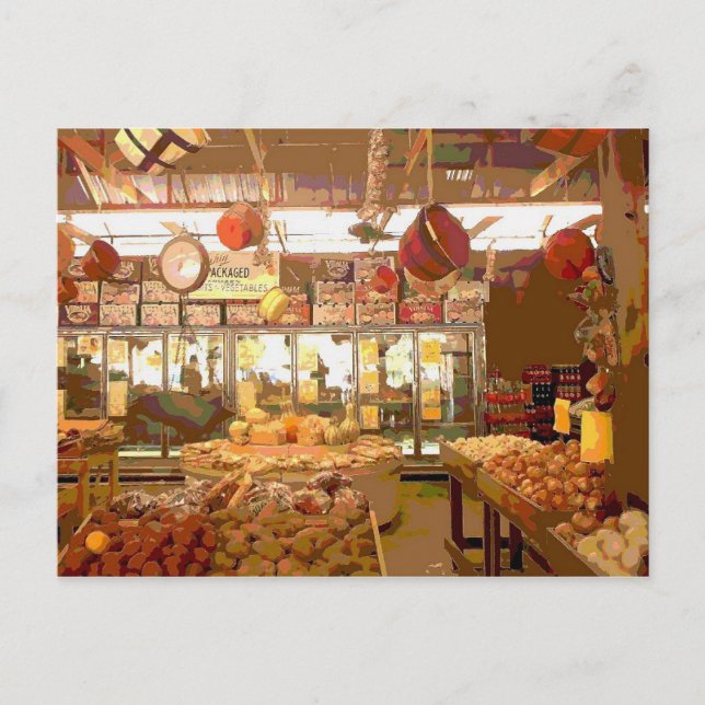 Gemüseständer Postkarte (Vorderseite)