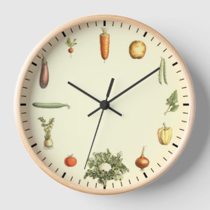 Gemüseuhr - Gesunde Gemüse Vintage-Kunst Uhr