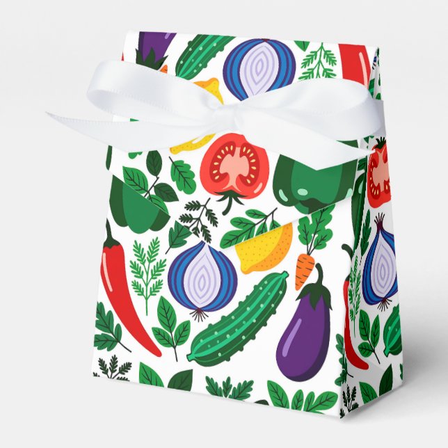 Gemüsmuster Geschenkschachtel (Vorderseite)
