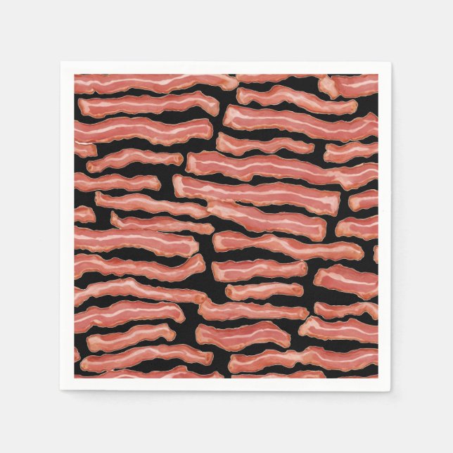 Gemustert Crispy Bacon Serviette (Vorderseite)