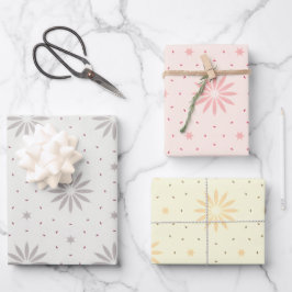 Gemustert Geschenkpapier Set