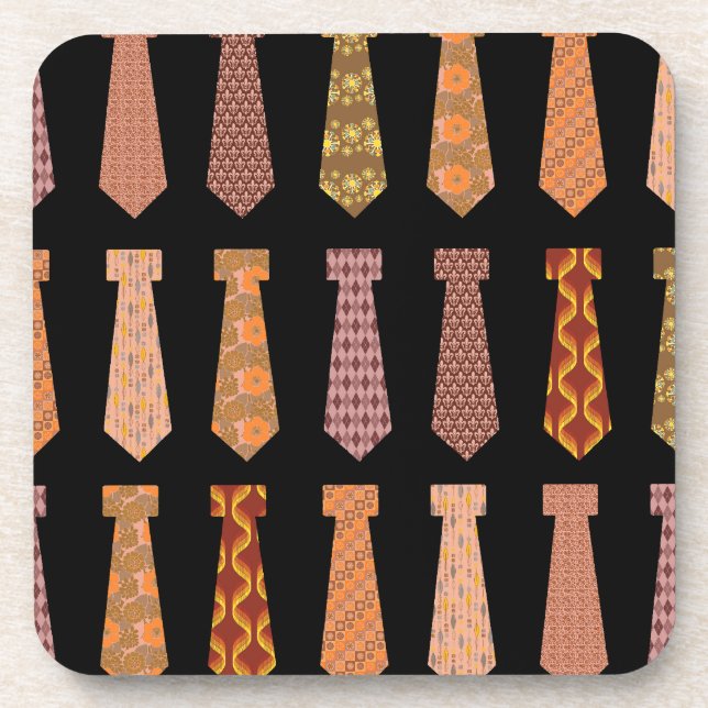 Gemustert Neckties Untersetzer (Vorderseite)