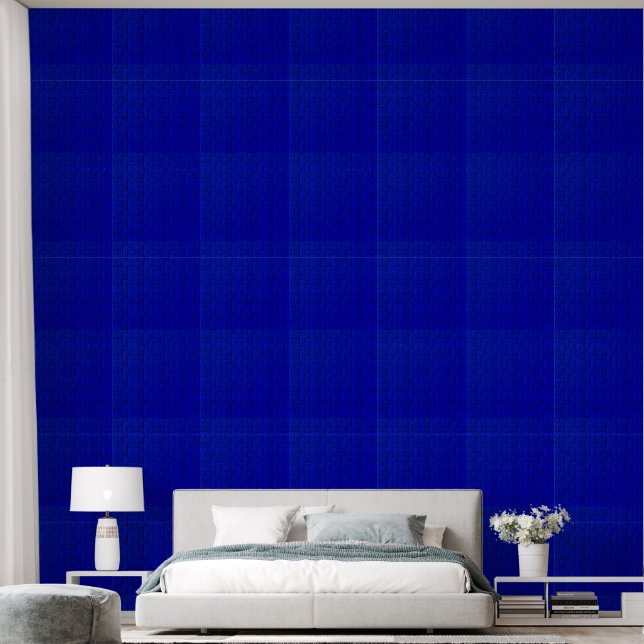 Gemustert Royal Blue Tapete (Schlafzimmer)