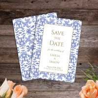 Gemustert Stone Blue Wedding rettet Termine