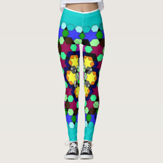 Gemusterte 3D-Leggings mit schlanker Wabenform Leggings
