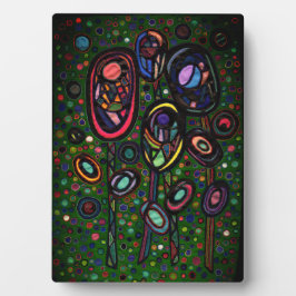 Gemusterte Blume Fotoplatte