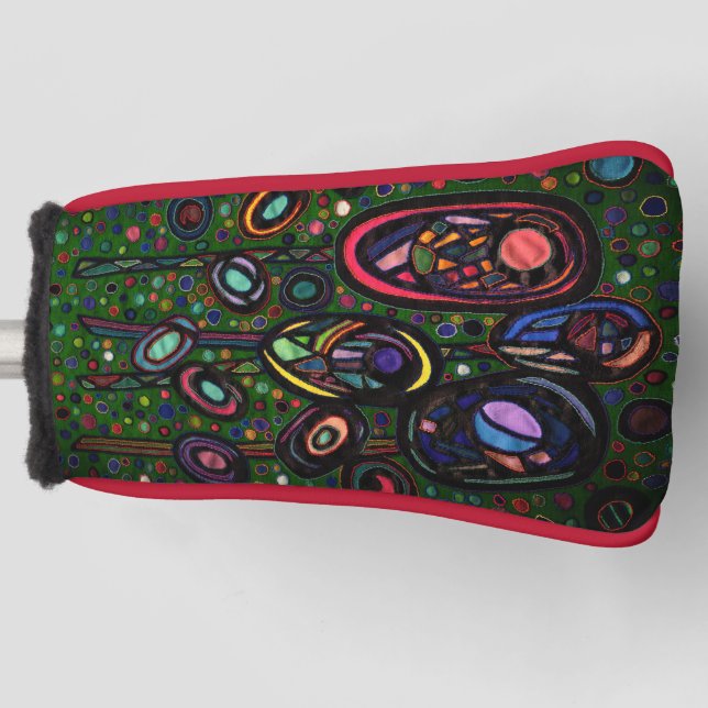 Gemusterte Blume Golf Headcover (Vorderseite)