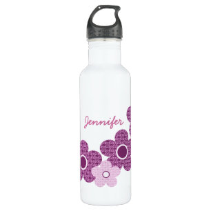 Gemusterte Blume Liberty Flasche, Lila Edelstahlflasche