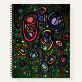 Gemusterte Blume Notizbuch