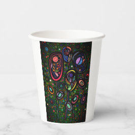 Gemusterte Blume Pappbecher