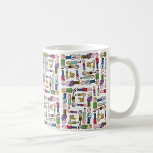 Gemusterte Farbzeichen Kaffeetasse