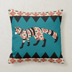 Gemusterte Fox-Gewohnheit Kissen