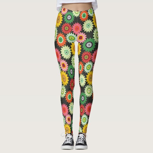 Gemusterte Geber Leggings (Vorderseite)