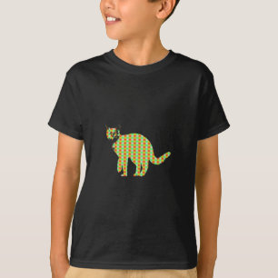 Gemusterte Katze T-Shirt