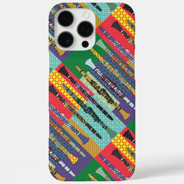 Gemusterte Klarinette Case-Mate iPhone Hülle (Rückseite)