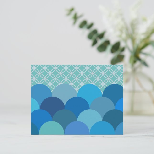 Gemusterte Kreise 2  Postkarte (Stehend Vorderseite)