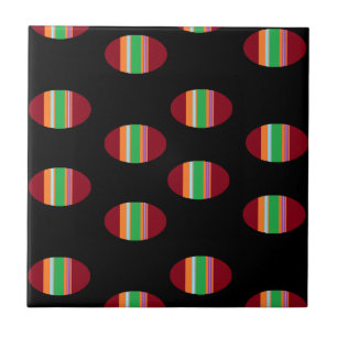 Gemusterte Kreise auf schwarz Fliese