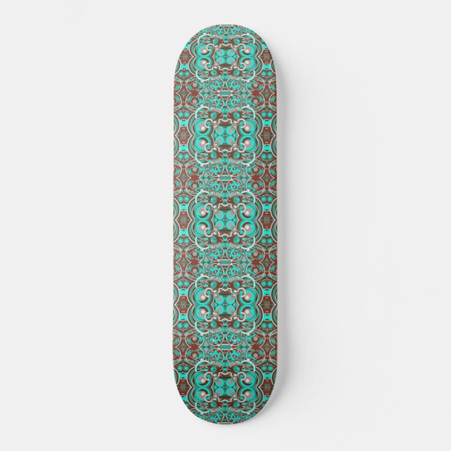 Gemusterte kreisförmige Himmelskonzentrische Kreis Skateboard (Vorderseite)