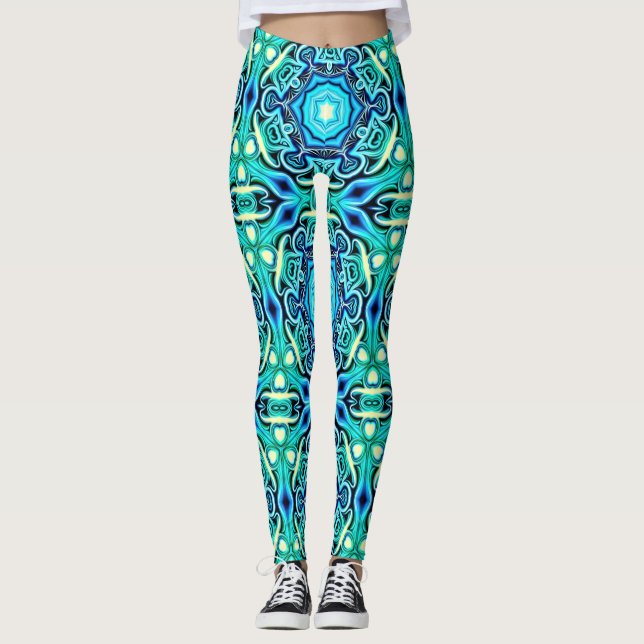 Gemusterte Leggings von Blue Green (Vorderseite)