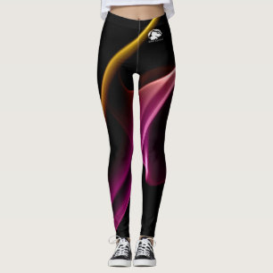 Gemusterte Leggings - Weißes B&B-Logo