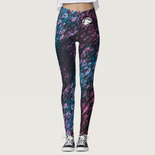Gemusterte Leggings - Weißes B&B-Logo