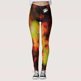 Gemusterte Leggings - Weißes B&B-Logo