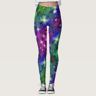 Gemusterte Leggings - Weißes B&B-Logo