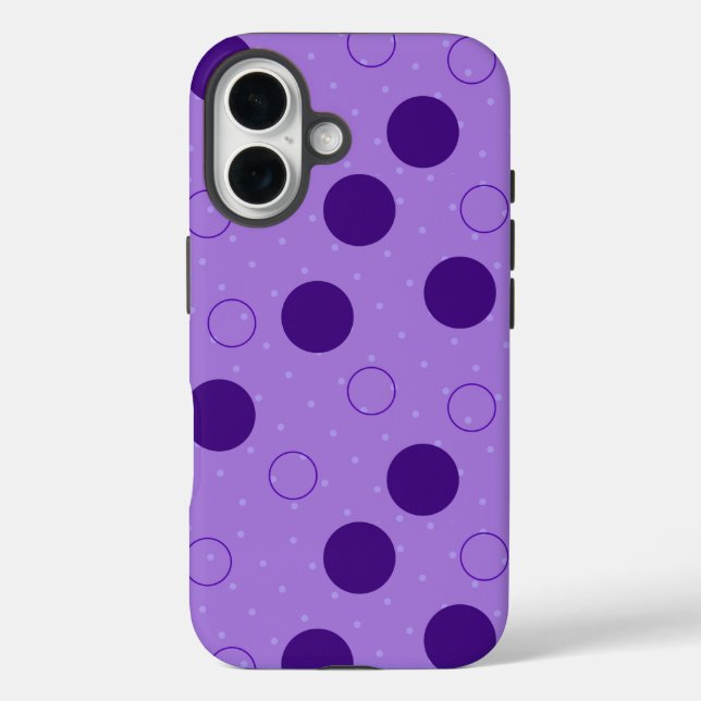 Gemusterte lila Kreise Case-Mate iPhone Hülle (Rückseite)