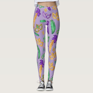 Gemusterte Mardi Gras Leggings
