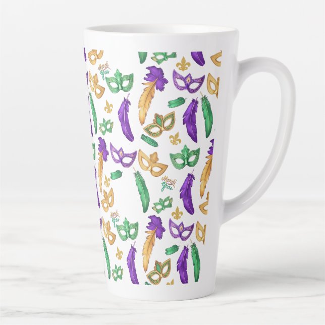 Gemusterte Mardi Gras Milchtasse (Rechts)