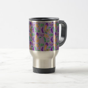 Gemusterte Mardi Gras Reisebecher