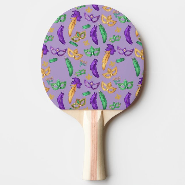 Gemusterte Mardi Gras Tischtennis Schläger (Vorderseite)