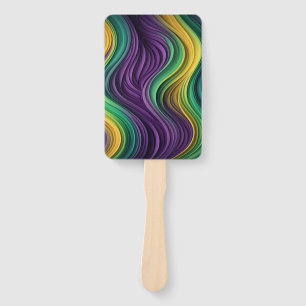 Gemusterte Mardi Gras Welle Fächer