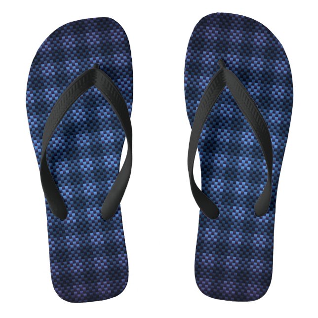 Gemusterte Navy-Dach-Kohlenstofffaser Flip Flops (Fußbett)