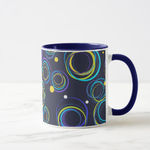 Gemusterte Navy-Funky-Tasse Tasse