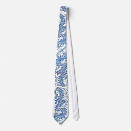 Gemusterte Necktie in Blau und Weiß Krawatte
