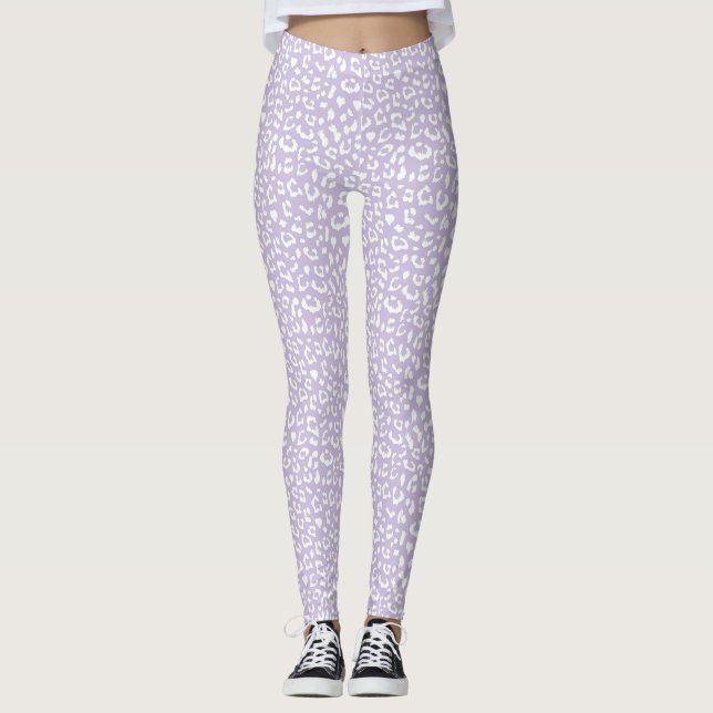 Gemusterte Pastete, Lila Leggings (Vorderseite)
