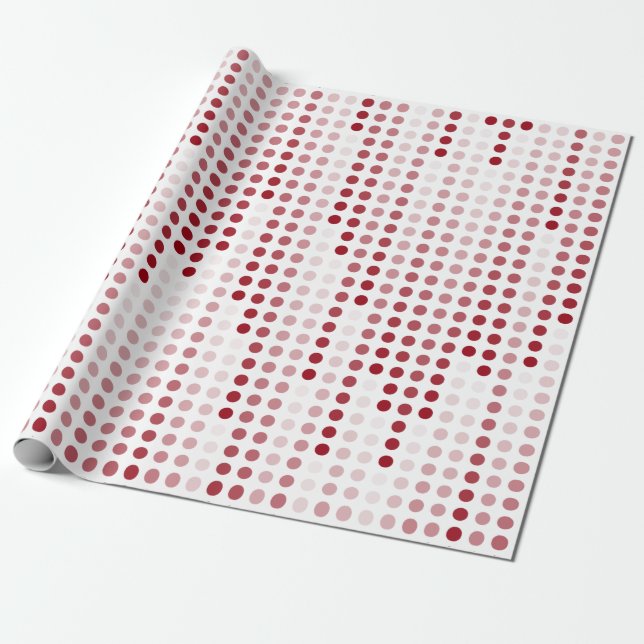 Gemusterte Punktmatrix für Rosa Polka Geschenkpapier (Ungerollt)