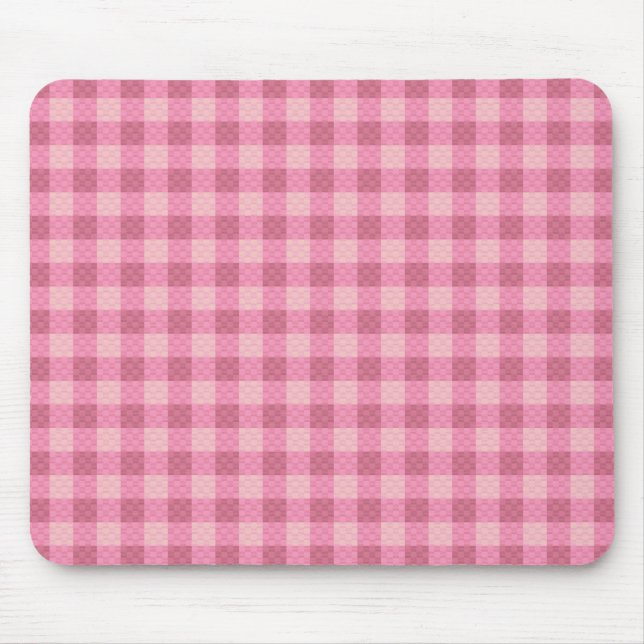 Gemusterte rosa, gürtelförmige Kohlenstofffaser Mousepad (Vorne)