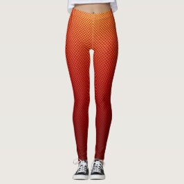 Gemusterte Rot-Gelb-Kohlenfaser Leggings