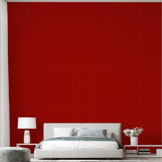 Gemusterte Rote Tapete (Schlafzimmer)