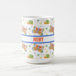 Gemusterte Schnecke und Schmetterling für personal Kaffeetasse