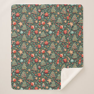 Gemusterte Sherpa-Decke Sherpadecke