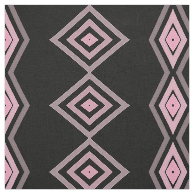 Gemusterte Stoffe aus schwarzem Mauve und Rosa (Muster)