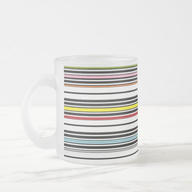 Gemusterte Streifen Mattglastasse (Links)