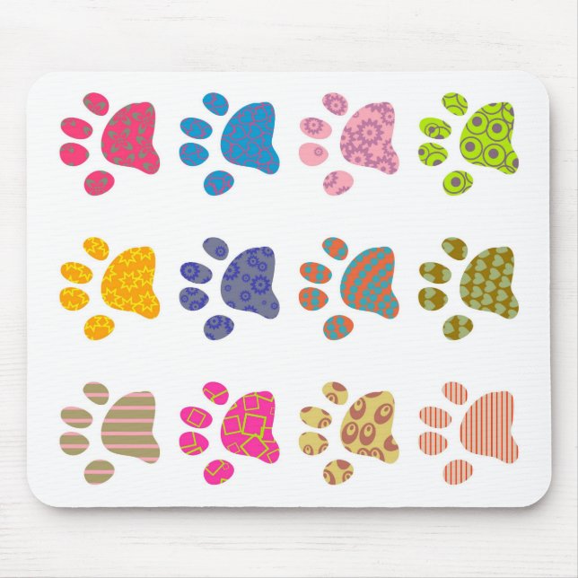 Gemusterte Tatzen Mousepad (Vorne)