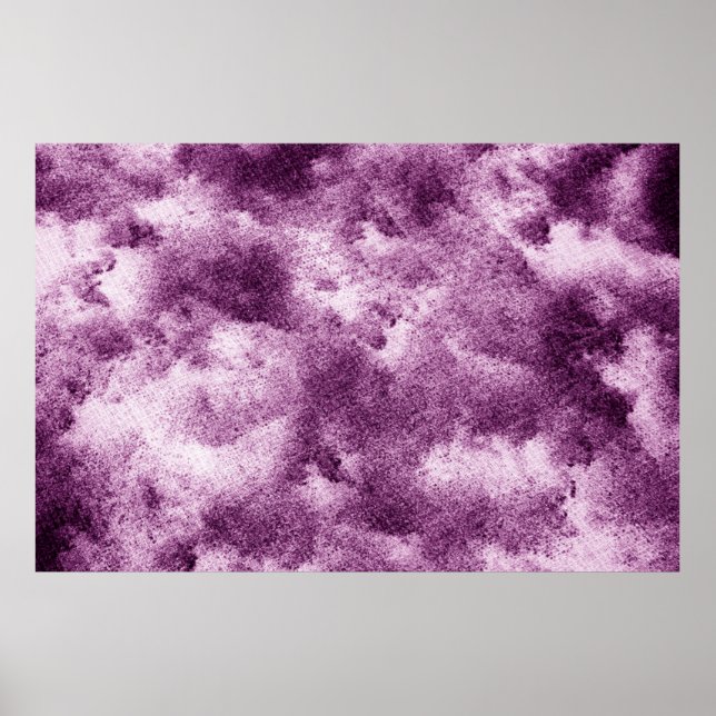 Gemusterte, violette, abstrakte, geschmückte, alte poster (Vorne)